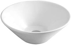 Ceramic Basin Bathroom Wash Counter Top Hand Single Bowl Sink Kitchen Vanity Above Basins White 42cm x 42cm x 15.5cm