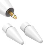 Replacement Tips Compatible with Apple Pencil 1st & 2nd Gen iPad Pro Pencil, High Sensitivity Apple Pencil Nibs for Apple Pencil 2 Gen iPad Pro Pencil White 2 Pack