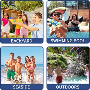 2-Pack Electric Water Guns for Kids & Adults – 30FT Range, 450CC+60CC