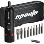 EPAuto Torque Screwdriver Wrench for Bikes and Firearms Interchangeable Bits with 10 to 65 in-lbs Torque Adjustment Range, Under Accurate -to ±4% & "Click" Alert, Aluminum Steel, 10 Bites & Case