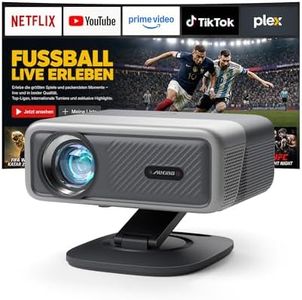 [Now with Netflix & 3000 ANSI] 4K Projector with WiFi and Bluetooth,TOF Real-Time Auto Focus Smart Projector, Upgrade for AuKing Overhead Projectors Theater Proyector with Omni-Adjustable Stand(grey)