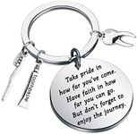 FUSTMW Dentist Keychain Gifts Dental Hygienist Gift Dentist Assistant Gifts Dental Jewelry for DH Dentist Inspirational Gifts, Silver