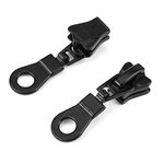 20pcs Metal Alloy Zipper Sliders Size Zip Fastener Repair Replacement Kit Zipper Coil #5 Zip Replacement Repair Kit 6mm Pull Universal Instant Ykk Big Head for Winter Jacket Navy (Black)