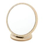 Victor Mirrors Table Mirror with Stand Foldable Makeup Mirror Wooden Framed Desktop Mirror for Bedroom, Bathroom, Living Room Decor - 7 Inch, Medium Size