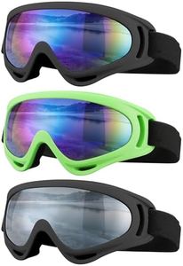 SixYard Ski Goggles, Motorcycle Goggles, 3 Pack Snowboard Snow Goggles for Men Women Adult Youth (Style 1)