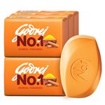 Godrej No.1 Sandal and Turmeric Soap - Pack of 6 (150g each) - High TFM (Grade 1 Soap) | Soaps For Bath | Long-Lasting Fragrance