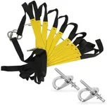 ISOP Fire Rescue Ladder 2 Story 13 Foot with Mounting Anchors | Retractable Ladder for 2 Story Homes | Compact & Portable | Hanging Rope Ladders Suitable for Balcony & Windows Escape - Certified