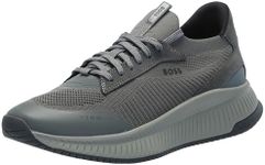 BOSS Men's Modern Knit Structure Running Sneaker, Mushroom Grey, 12