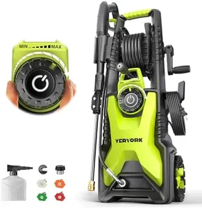 4000 PSI Electric Pressure Washer, 1900W Motor, 4 Adjustable Nozzles, 32.81ft Hose, Foam Cannon, Ideal for Driveways, Patios, Cars, Boats, and More