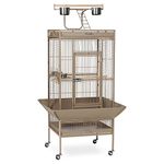 Prevue Pet Products Wrought Iron Select Bird Cage, 24-Inch by 20-Inch by 60-Inch, Coco Brown