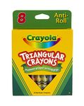 Crayola Crayons, Large Triangular, 8-Count, School and Craft Supplies, Gift for Boys and Girls, Kids, Ages 3,4, 5, 6 and Up, Holiday Toys, Stocking, Arts and Crafts, Gifting