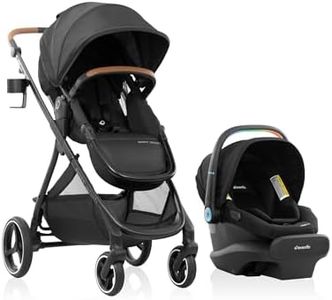 Evenflo Shyft Intuiti+ Travel System Featuring LiteMax NXT Preemie and Infant Car Seat with SensorySoothe (Eclipse Black)