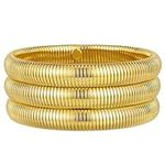 Emibele Gold Bangle Bracelet Set 3P