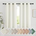 NICETOWN Flax Linen Kitchen Curtain