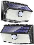 300 LED Solar Lights Outdoor, Big Size Motion Sensor Light IP67 Waterproof 3 Modes 270°Wide Angle Solar Security Wall Lights for Garden, Front Door, Yard, Garage-2 Pack