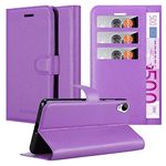 cadorabo Book Case works with HTC Desire 10 LIFESTYLE/Desire 825 in PASTEL PURPLE - with Magnetic Closure, Stand Function and Card Slot - Wallet Etui Cover Pouch PU Leather Flip