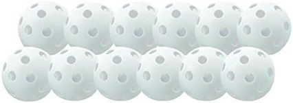 "Plastic Softballs, 12"", White, Dozen"