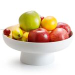 NUTRIUPS Fruit Bowls for The Kitchen Plastic White Fruit Basket Decorative Fruit Bowl