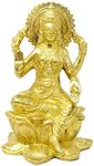 Handmade Spiritual Gifts Brass Statue Goddess Lakshmi Large Hinduism D?cor for Puja