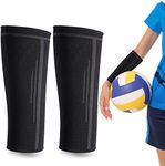 TOBWOLF 1 Pair Volleyball Arm Sleeves, Volleyball Compression Sleeves Sports Forearm Sleeves, Passing Forearm Sleeves, Black, S Size