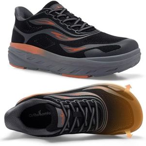 Men's Orthopedic Diabetic Extra Wide Slip On Walking Shoes: Vintage Arch Support Neuropathy Orthotics Flat Feet Trail Sneakers, Plantar Fasciitis Heel Spurs Golf Driving Athletic Shoes Black Size 11