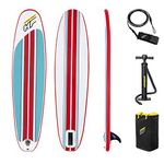 Bestway Hydro-force Compact Surf Board 8, Inflatable Surf Set, with Travel Bagmpact SURF 8 Inflatable Boards for Stand-Up Paddling, Multi-Coloured,2.43m x 57cm x 7cm