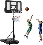 GarveeLife Kids Basketball Hoop, Portable Adjustable Basketball Goal System with Height Adjustable 5-7 Ft, Swimming Pool Basketball Hoop Outdoor 28in Backboard for Kids/Adults Indoor Outdoor