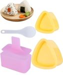 NUDFSY 4 PCS Sushi Making Kit, Sushi Making Kit with Ingredients, Classic Triangle Onigiri Maker Sushi Maker for Kids Lunch Bento and Home DIY
