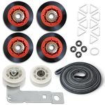 4392067 W10837240 Dryer Repair Kit Belt Idler Pulley 3387610 279640 661570V 80047 Drum Roller Bearing for Whirlpool Cabrio Duet Maytag Bravos XL Kenmore Elite Model 110 Series Dryer Replacement Parts