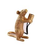 Golden Resin Mouse Desk Lamps Industrial Animal Bedroom Table Light Cafe Decor Base (Standing)