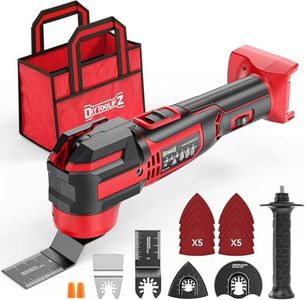 Cordless Oscillating Tool Compatible with Milwaukee 18V Battery(No Battery), 21,000 OPM Upgraded Brushless 18V Oscillating Multi-tool with 6 Speed, LED Light, DIYtoolifz 4.5° Oscillating Tool for Wood