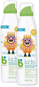 Babyganics SPF 50 Kids Sunscreen Spray | UVA UVB Protection | Octinoxate & Oxybenzone Free | Water Resistant, 6 Ounce (Pack of 2)