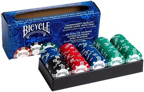 Bicycle Clay Poker Chips with Tray