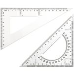 Triangle Ruler Square Set, 30/60 and 45/90 Degrees, Set of 2