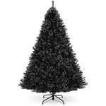 Best Choice Products 6ft Artificial Full Christmas Tree Holiday Decoration w/ 1,477 Branch Tips, Stand - Black