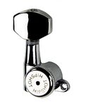 Hipshot Grip-Lock 6 inline Enclosed Staggered Post Locking Tuners - Chrome