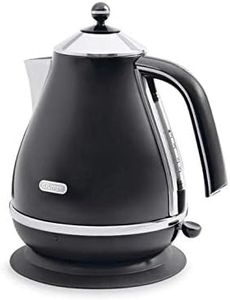 De'Longhi Icona Classic Electric Kettle KBO2001BK, With Anti-Scale Filter, 360-Degree Swivel Base, Cord Storage, 1.7L Capacity, 2000W, Black