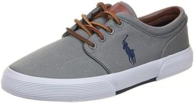 POLO RALPH LAUREN Men's Faxon Low Sneaker, Grey, 12 D US