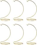 Creative Hobbies Ornament Display Stand Hanger Holder - 8 Inch Tall Gold ~Pack of 6 Stands