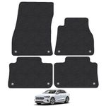 Car Mats Compatible with Audi E-Tron (2019-) Tailored Fit Black Carpet Car Floor Mats Set Accessory Custom Fit 4 Pieces - Anti Slip Backing & Black Binding Trim Edge