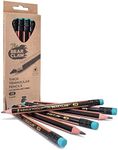 KOALA TOOLS | Bear Claw Pencils 1-Pack (6 Pencils) - Fat, Thick, Strong, Triangular Grip, Graphite, 2B Lead with Eraser - Suitable for Kids, Art, Drawing, Drafting, Sketching & Shading