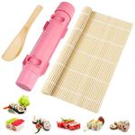 HEQU 3 in 1 Sushi Making Kit, Sushi Bazooka with Sushi Rolling Mat & Sushi Paddle for Home Professional Beginners Sushi Making