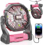 DOWILLDO Camping Fan with LED Lante