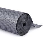 Alstra Anti-Slip EVA Mat for Fridge, Kitchen Drawer, Shelf Liner, Round Texture (50 cm * 20 mtr 1mm, Dark Grey)