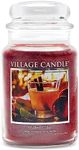 Village Candle Mulled Cider Large Glass Apothecary Jar Scented Candle, 21.25 oz, Red