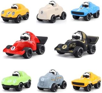 Elementoy 8-Pack Alloy Press to Go Toy Cars, Die-cast Collectible Model Race Cars, Birthday Christmas Holiday Party Gift for Kids 3+, Adults, and Collectors, Multi-Color (Cars #1 to #8)