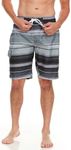 Kanu Surf Men's Barracuda Swim Trunks, 9-inch Inseam (Regular & Extended Sizes), Horizon Black, Large