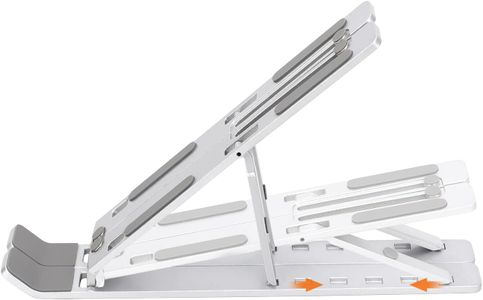 Amazon Basics Laptop Stand – Adjustable, Silver