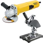 MLD electric angle grinder machine 4 inch 100mm power tools with Angle Grinder Fixed Bracket Cutting Machine Table Saw Stand for 100 mm Combo Offer (4 Inches, 850W, 11000 Rpm, 220V 50Hz, Color-Multi)