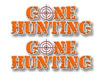 2 Gone Hunting Rugged Scope with Cross-Hairs 9" Vinyl Decal Buck Duck Geese Hunting Gun Arms Rifle Camo Storage Sticker